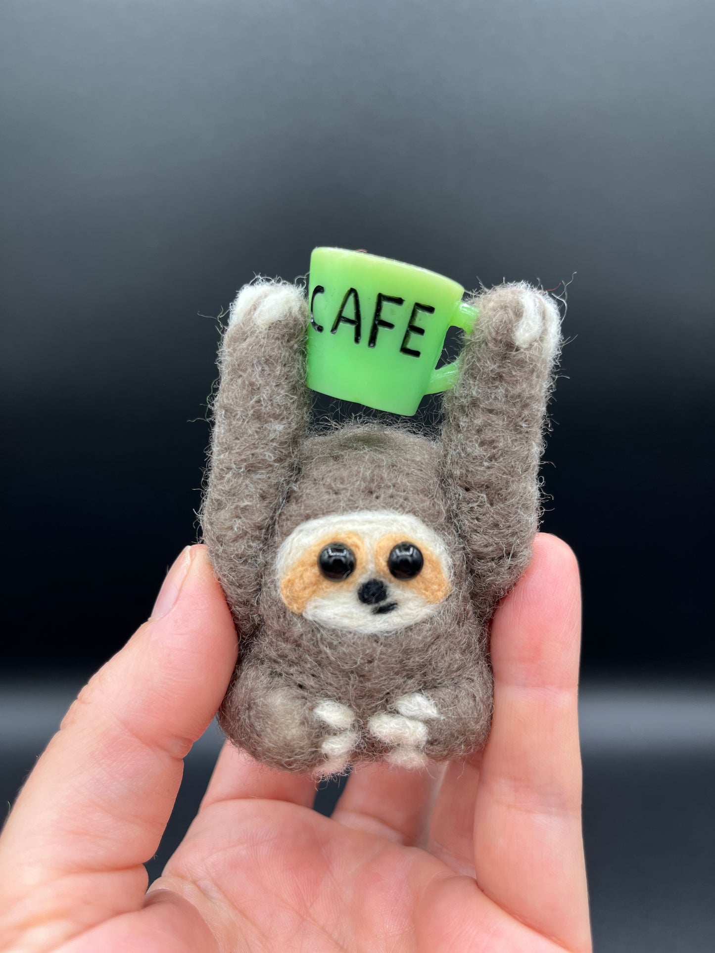 Make this adorable sleepy Coffee Slothee, with this easy to follow DIY needle felting kit. 