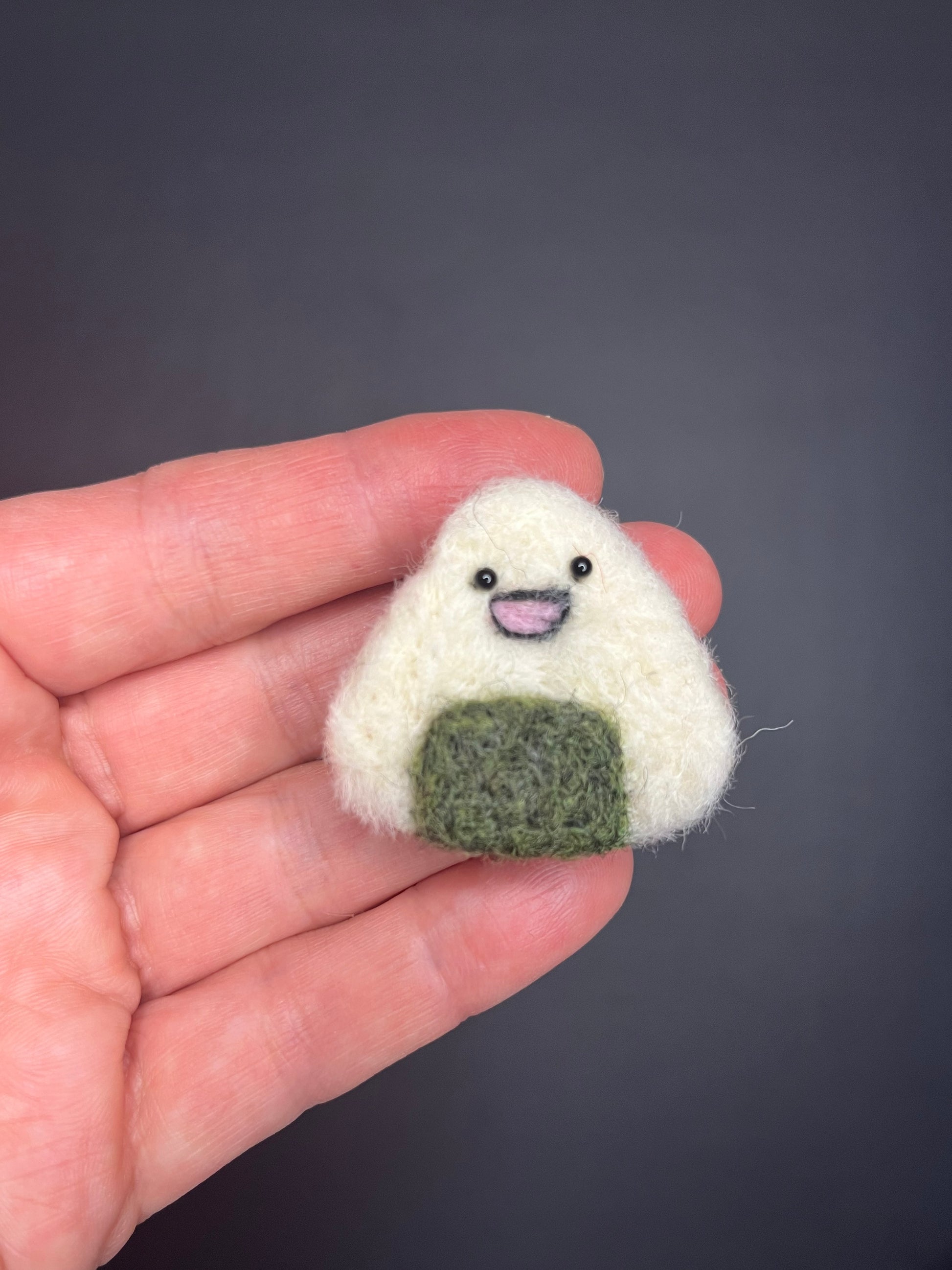 Adorable needle felted sushi pin