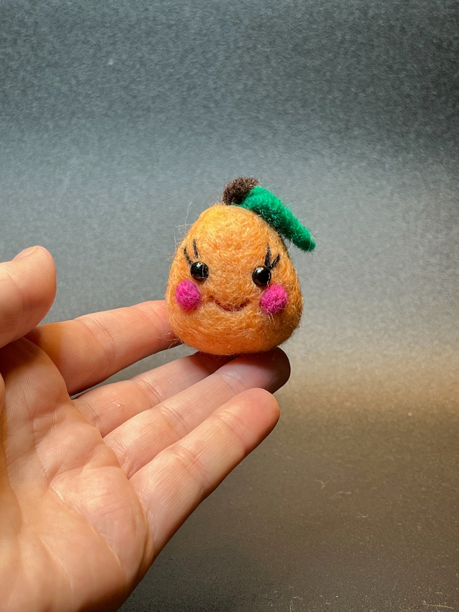 SASSY PEACH Beginners Needle Felting Kit. Easy to follow printable PDF instructions & YouTube Tutorial link. All supplies included!